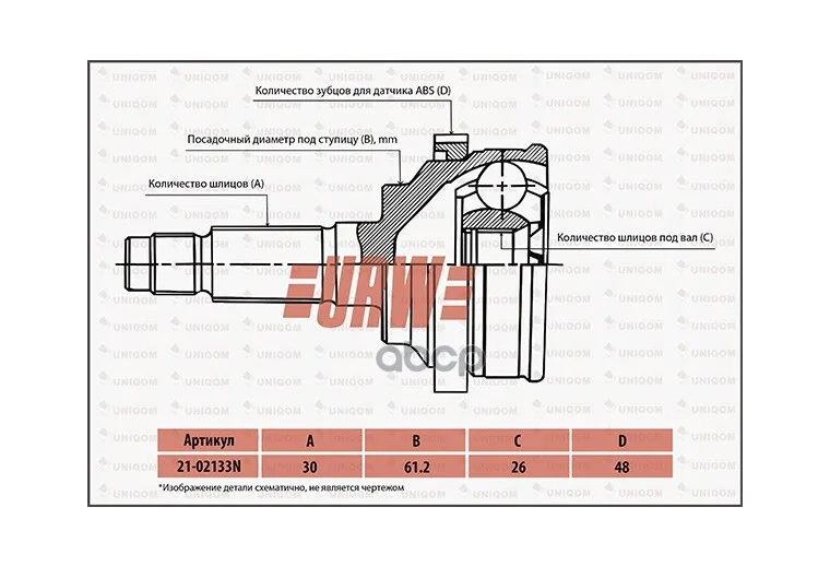 Шрус Привода Urw URW арт. 21-02133N