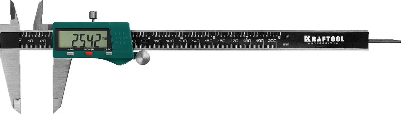 KRAFTOOL штангенциркуль электронный, металлический, 200мм 34460-200