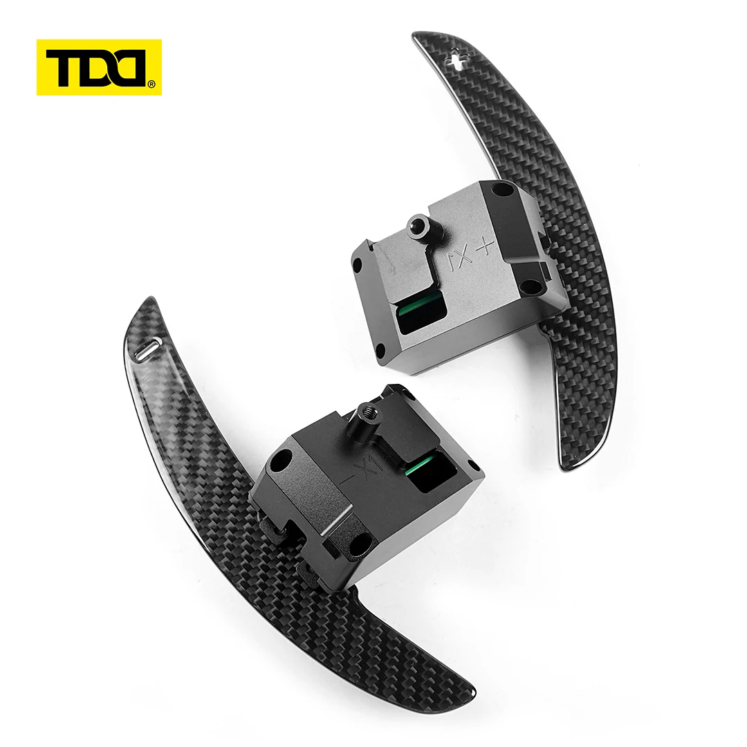 Фото Глянцевая магнитная лопатка из углеродного волокна TDD для Hyundai N/GT i30N Kona N Elantra N Veloster N, лопатка переключения передач на руле №5
