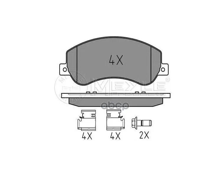 Колодки Торм.Пер. Vw Amarok 2,0 Bitdi/Tdi 09/10- Meyle арт. 025 244 8418