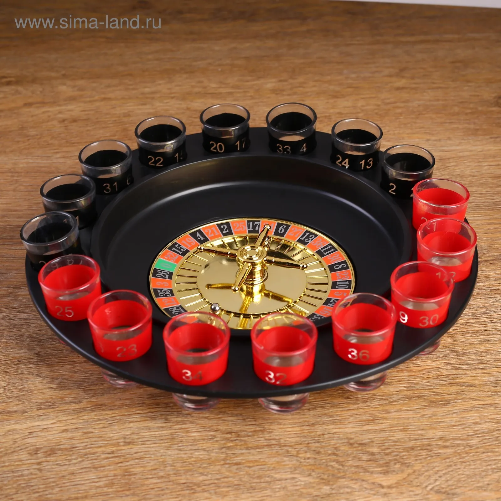 Игра Алко-Вегас, 29 х 29 см, 16 стопок, стопка 5 х 3.5 см