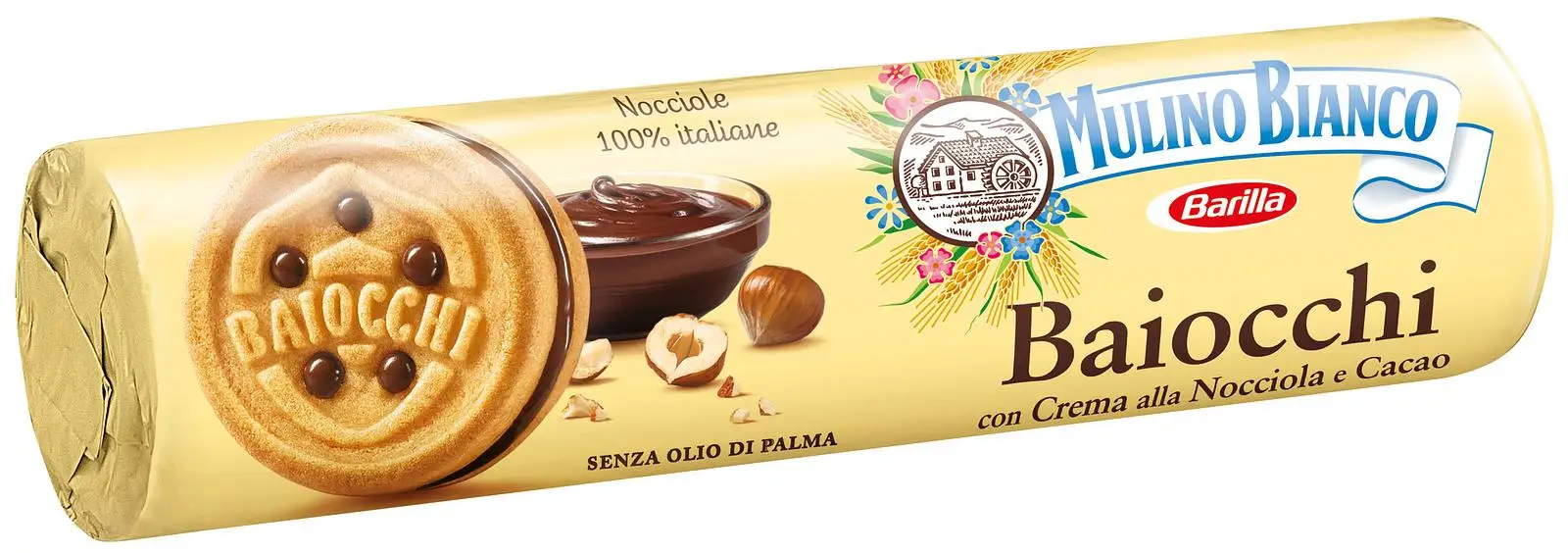 Упаковка 12 штук Печенье Mulino Bianco Baiocchi 168г Италия