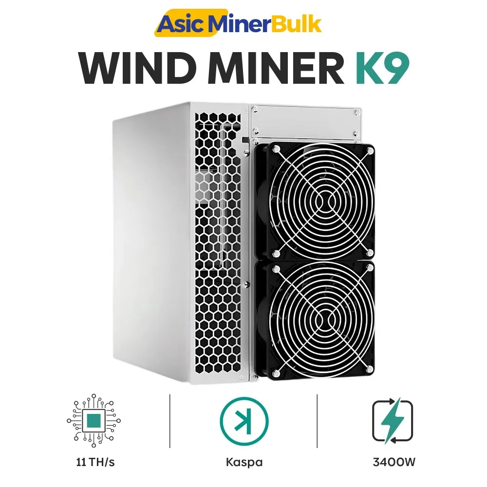 Фото S. Высокое качество, купите 7 и получите 4 бесплатно, новый THEWINDMINER K9 10,3 T KAS Miner KAS-Kaspa kHeavyHash, Майнер с воздушным охлаждением №3