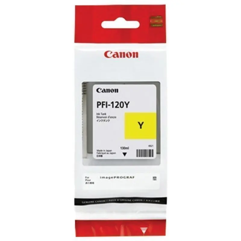 CANON Картридж струйный (PFI-120Y) для imagePROGRAF TM-200/205/300/305, желтый, 130 мл, оригинальный 363496