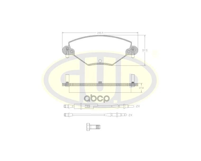 Колодки Тормозные Передние Cit C5 2.0i 16v/2.0hdi 00- G.U.D арт. GBP082804