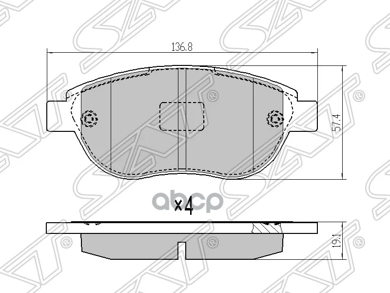 Колодки Тормозные Перед Cit/Peug Berlingo 99-/C3/4/Partner 96-/1007/206/207/307/Geely Emgrand Sat арт. ST-425235