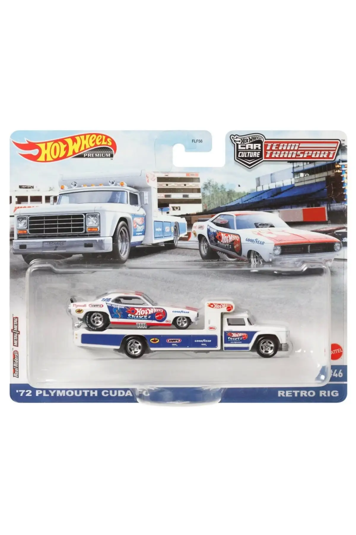 Оригинальные транспортные средства HOT WHEELS Team Transport Premium 72 Plymouth Cuda Fc