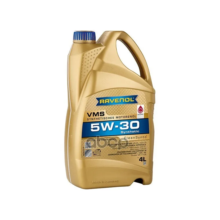 Ravenol Моторное Масло Ravenol Vms Sae 5w-30 (4л) New Моторное Масло Ravenol Vms Sae 5w-30 (4л) New