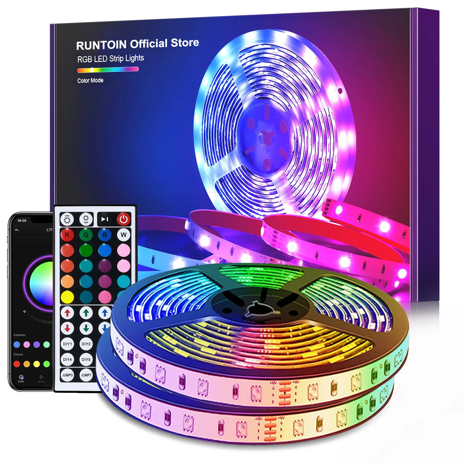 USB светодиодные ленты RGB 5050 1-40 м, меняющие цвет, управление через приложение Bluetooth, светодиодная лампа, диодная лента, лента для декора комнаты, подсветка телевизора