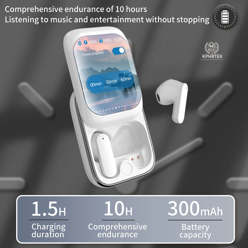 Раздвижная Bluetooth-гарнитура H8 с сенсорным экраном, большим экраном HD, шумоподавлением, длительным сроком службы батареи, качество звука HIFI, мульти-l