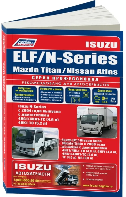 Книга Руководство По Эксплуатации И Ремонту Isuzu Nqr71/75 Autodata арт. 190
