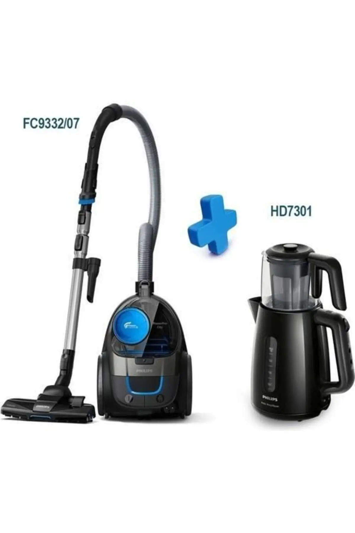 Philips -  Пылесос Fc9332/07 Powerpro City без пылесборника и чайная Hd7301