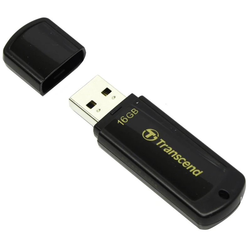 Transcend Память USB Flash 16Gb USB2.0 JetFlash 350 черный TS16GJF350