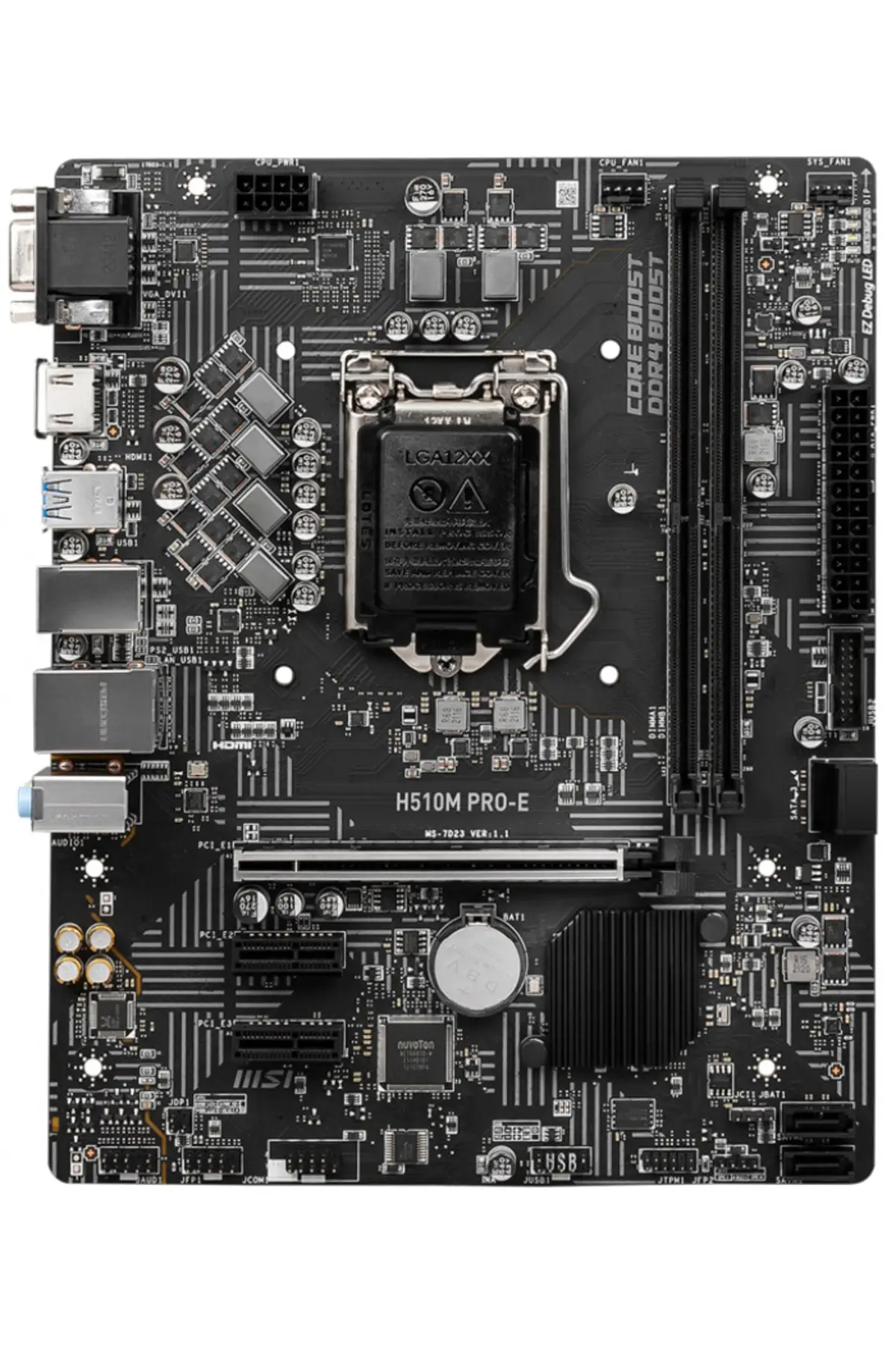 Фото MSI -  H510m Pro-e Ddr4 M2 Pcie Nvme Hdmi Pcie 16x V4.0 1200p V2 Matx №2
