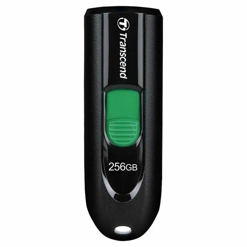 Фото Флеш-диск 256GB TRANSCEND JetFlash 790C, разъем USB Type-С, черный/зеленый, TS256GJF790C №3