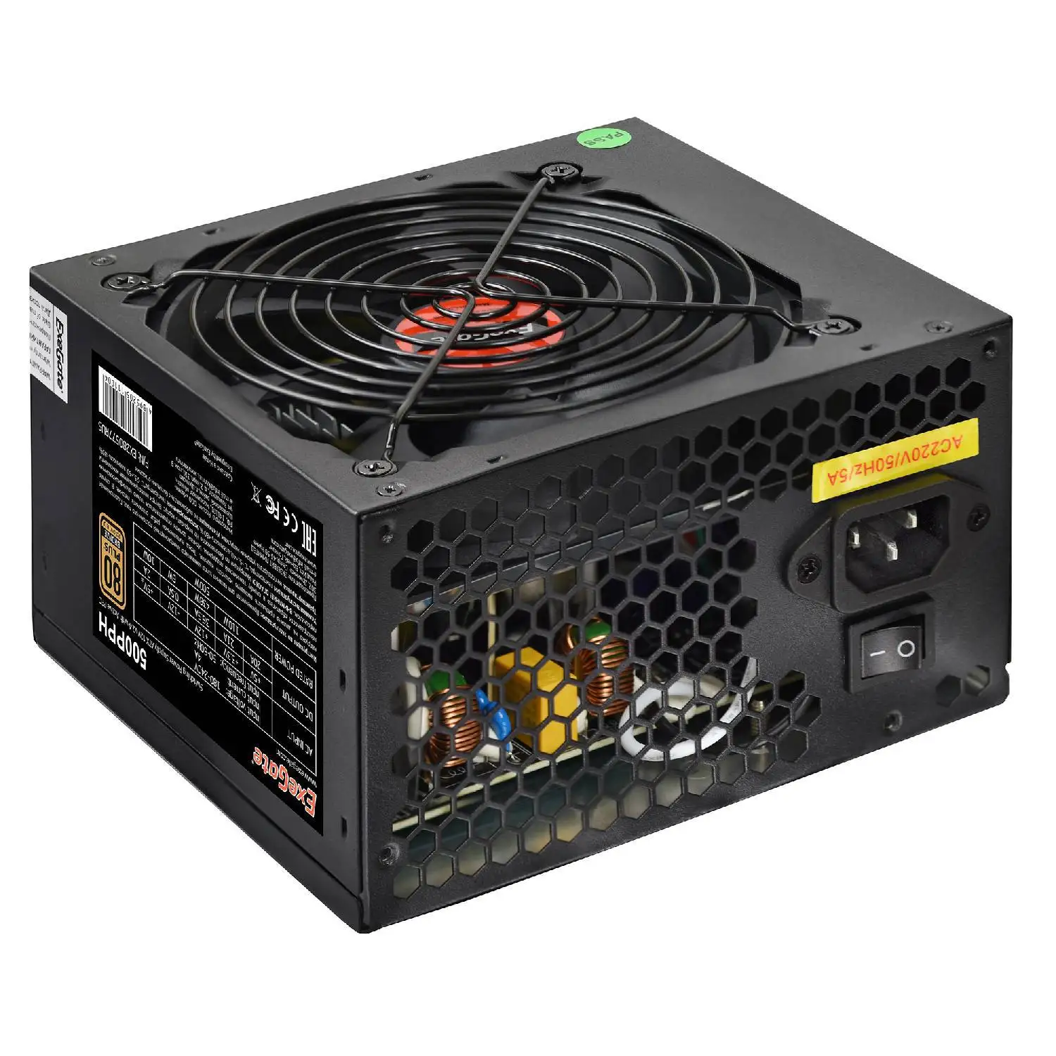 Блок питания EXEGATE 80 PLUS® Bronze 500PPH (ATX, APFC, КПД 88% (80 PLUS Bronze), 12cm fan, 20+4pin,