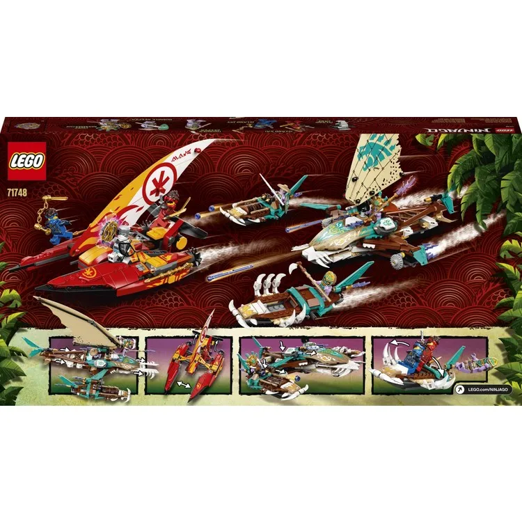 Фото LEGO Набор для морской битвы на катамаране® NINJAGO® 71748; Игровой набор ниндзя с игрушками для катамарана (780 штук) №4