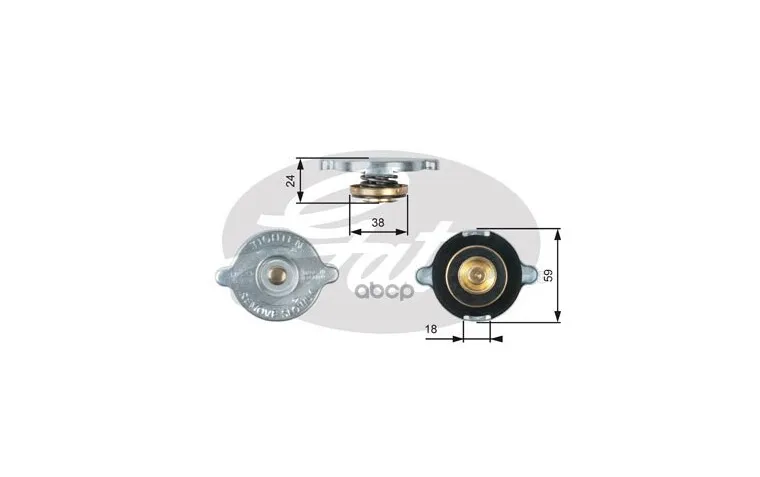 Крышка Радиатора Fiat 127/Ford Capri, Consul, Escort 72-/Fso Polonez 77-88/Mazda 323, 616, 626, 818, 929 74-89/Nissan 280, Ca...