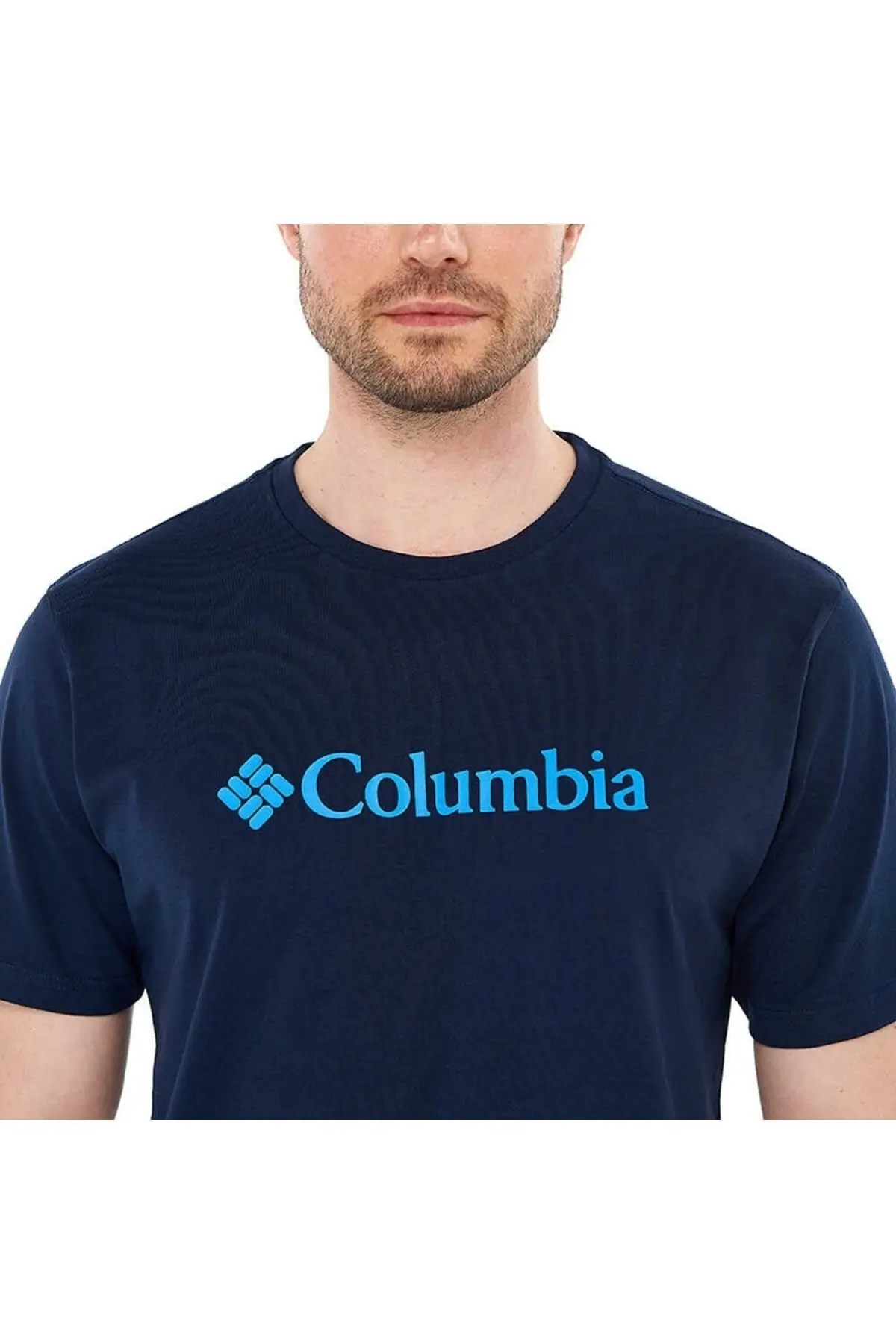Фото Columbia -  Csc M основной большой логотип матовый Ss Футболка Мужская футболка темно-синий Cs0287-466 №5