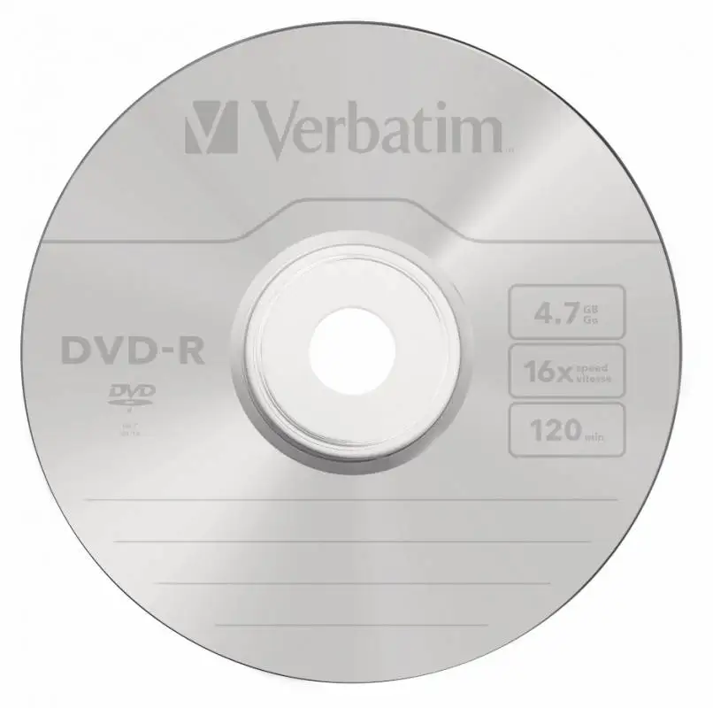 Диск DVD-R Verbatim, 4.7Gb, 16x Cake Box (10 штук) (43523)