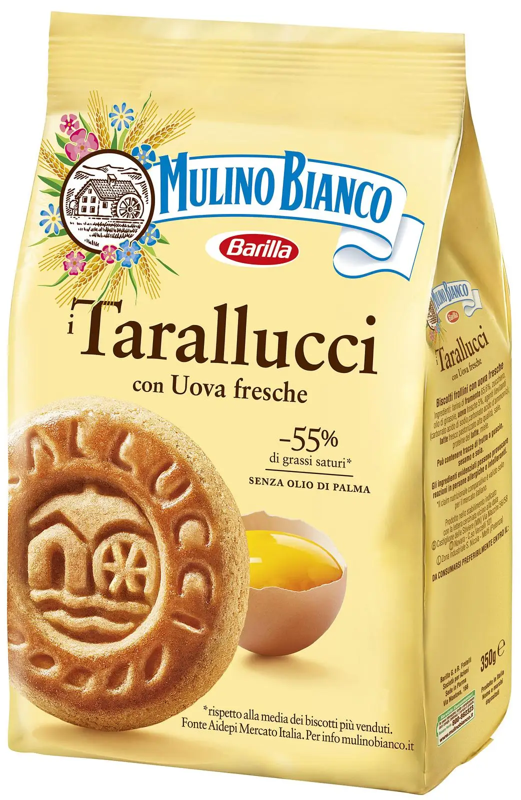 Упаковка 12 штук Печенье Mulino Bianco Tarallucci 350г Италия