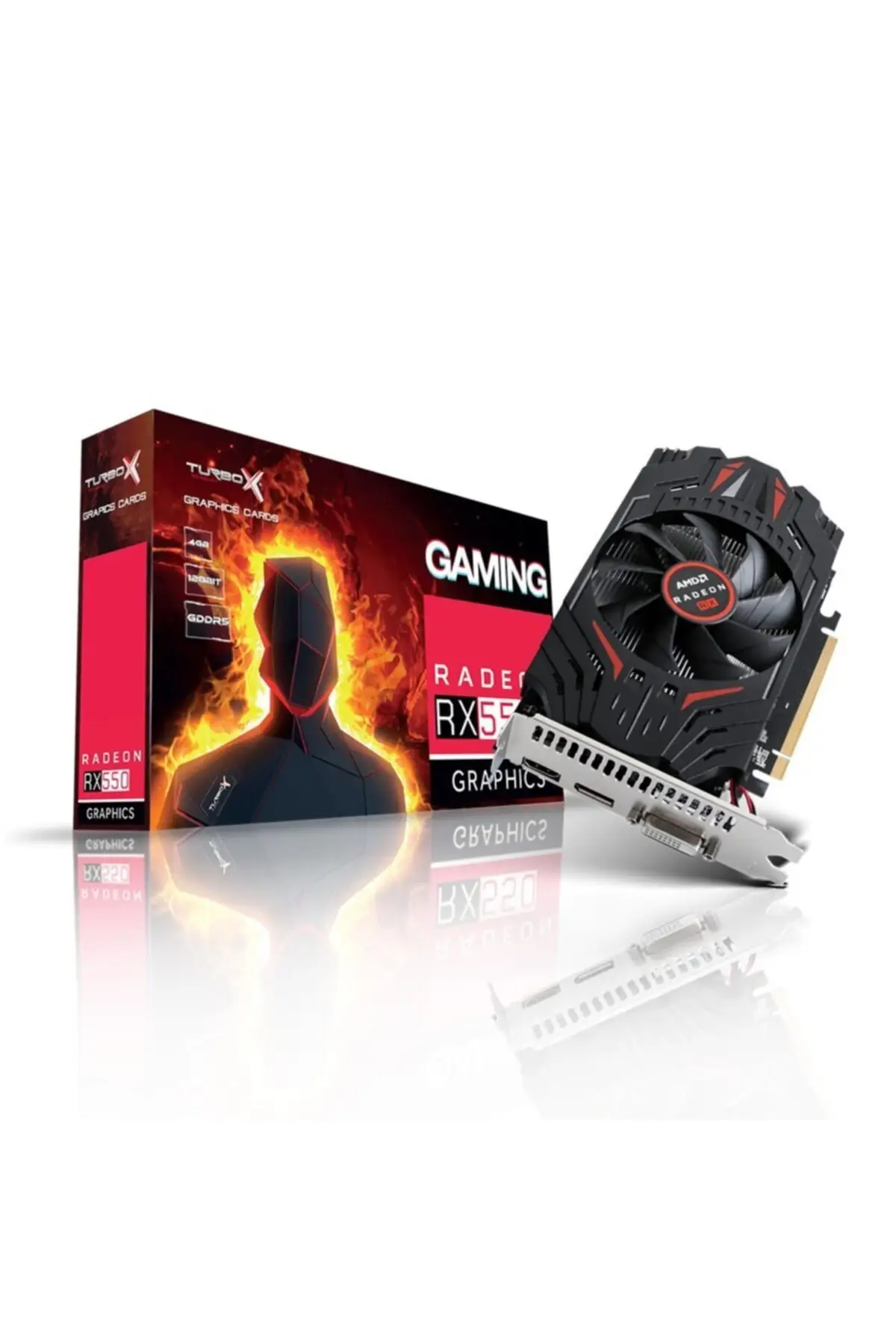 Компьютерная видеокарта Arcade Hero M Rx550 Amd Gddr5 128Bit Vga.Dvi.Hdmi с одним вентилятором Видеокарта объемом 4 Гб