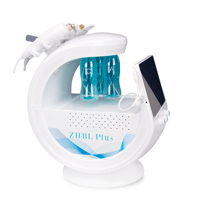 2025 Горячий! Распродажа 7 в 1 Smart Ice Blue Plus Hydra Oxygen Facial Machine Очистка лица Профессия Гидрородермабразия 2-го поколения