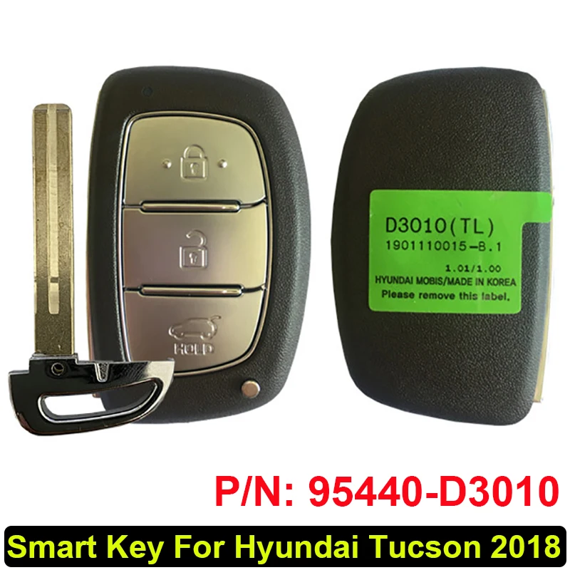 CN020129 оригинальные умные ключи для Hyundai Tucson 2018 пульт дистанционного управления 3 кнопки 433 МГц 47 чип PN:95440-D3010 95440 D3010
