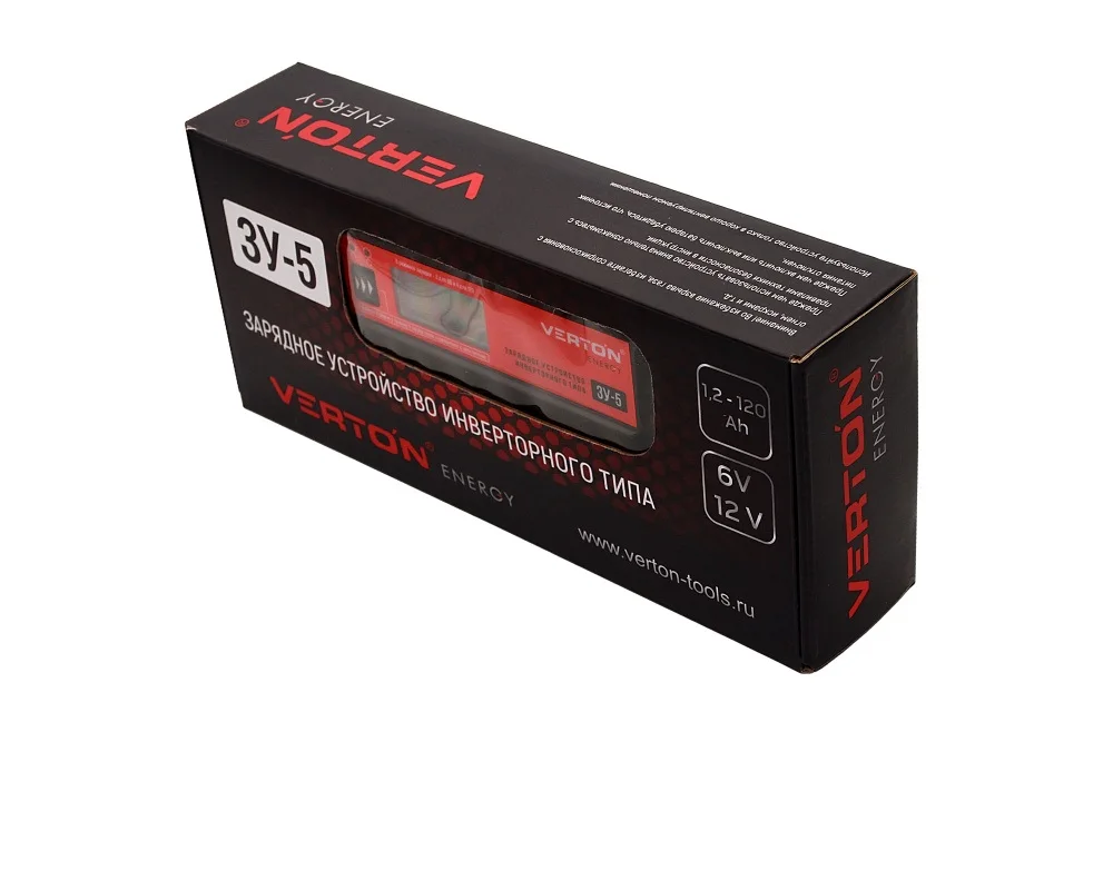 Фото Зарядное устройство VERTON Energy ЗУ-5 60Вт 6/12В 1,2-120Ah LCD №2
