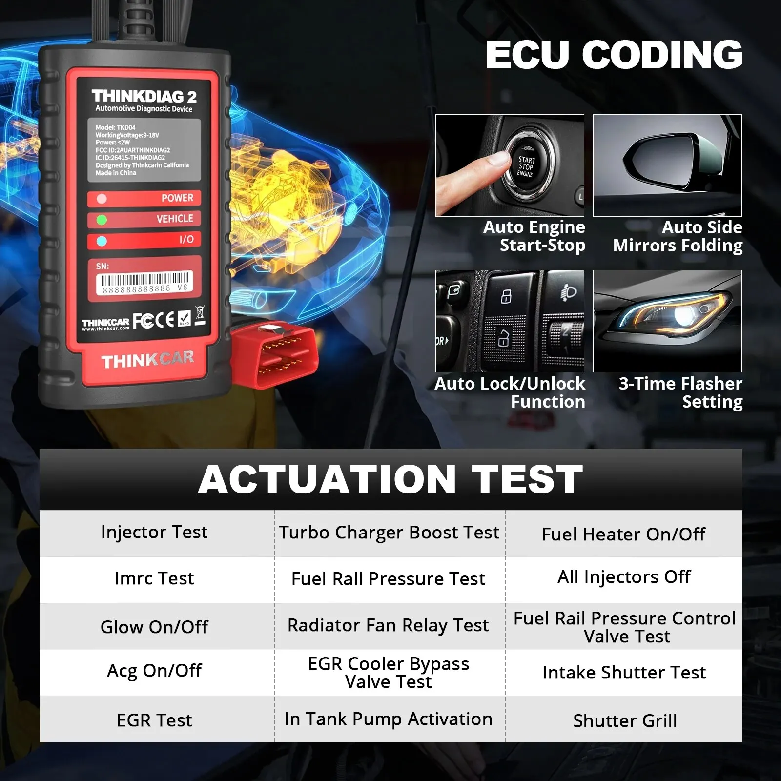 Фото THINKCAR ThinkDiag 2 & Diag-Zone программное обеспечение и Thinkcar TPMS и 4 шт. S3 Bluetooth-коннектор, Поддержка CAN FD-протокола, диагностический инструмент №3