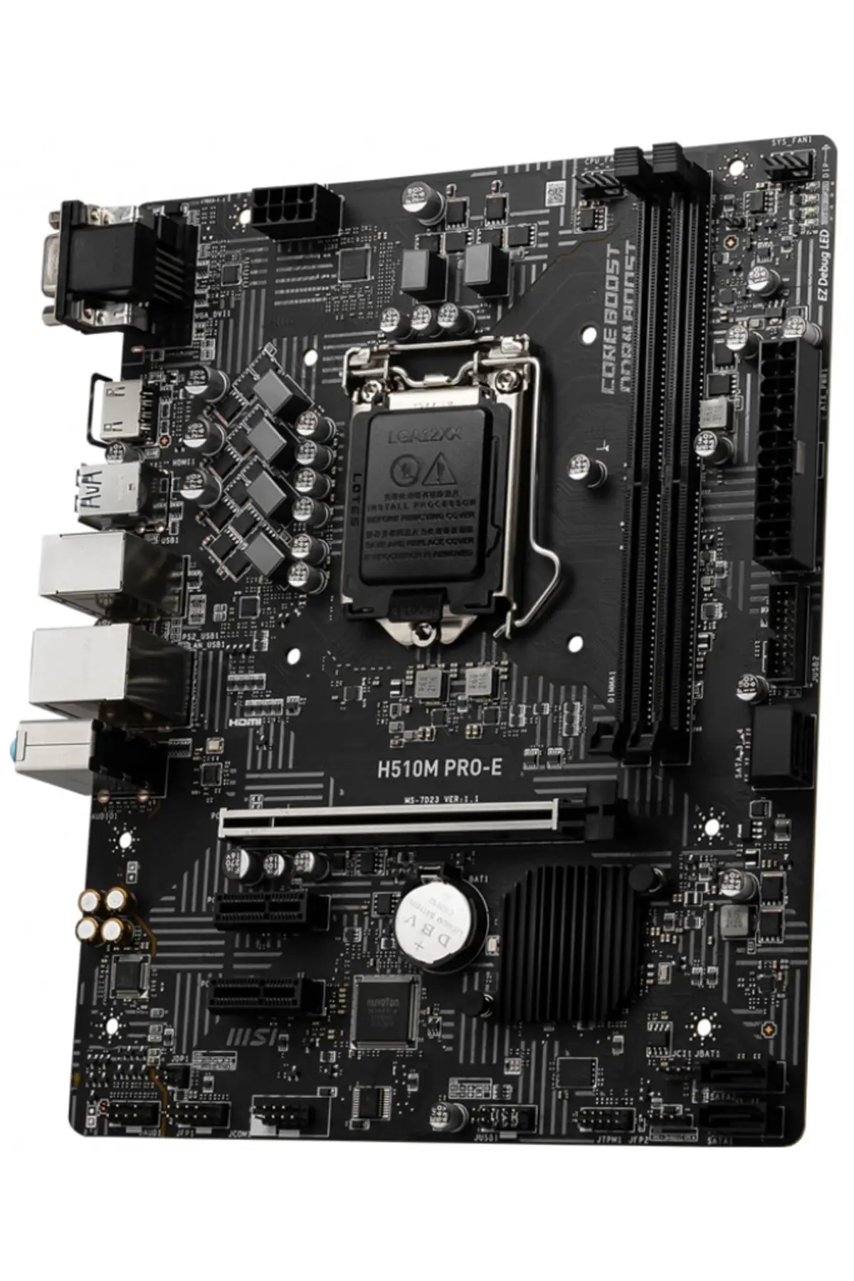 Фото MSI -  H510m Pro-e Ddr4 M2 Pcie Nvme Hdmi Pcie 16x V4.0 1200p V2 Matx №4