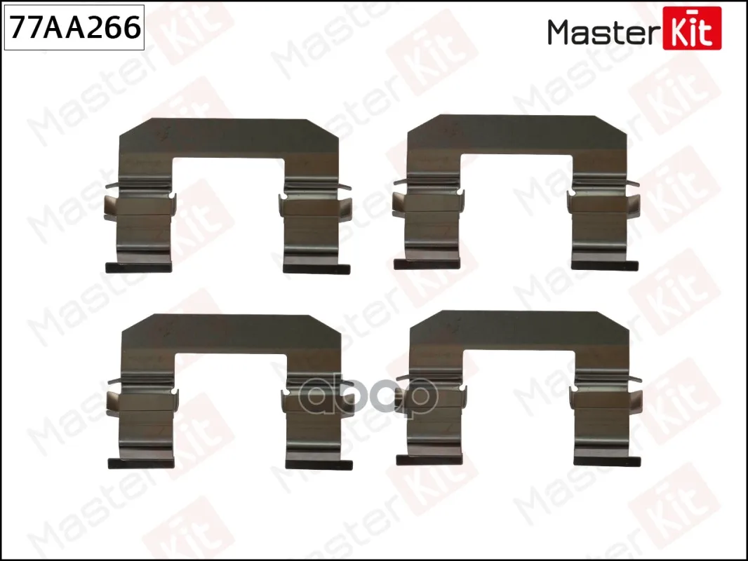 Комплект Установочный Тормозных Колодок Hyundai H 1 01-02-, Trajet 03-00-07-08, Ssanyong R 77aa266 MasterKit арт. 77AA266
