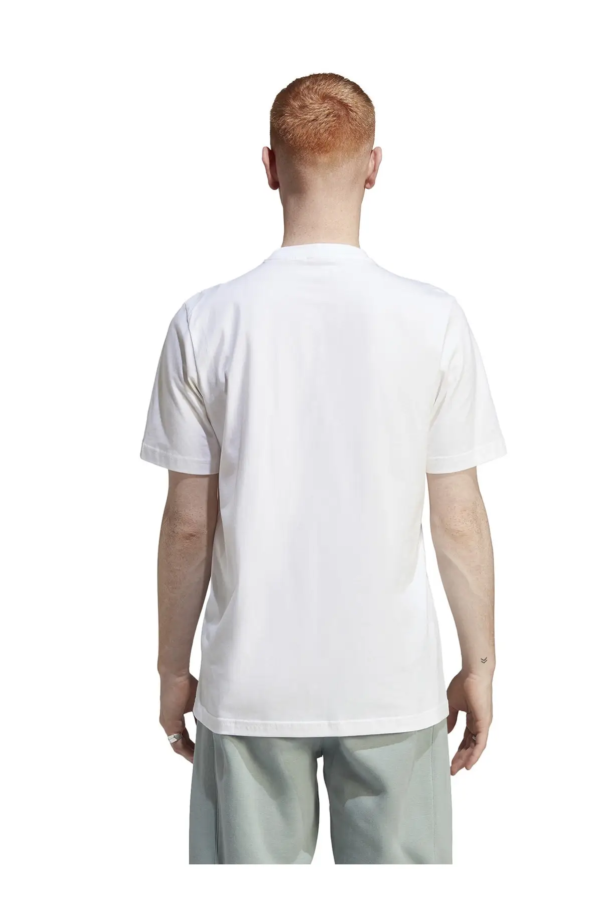 Фото adidas -  Велосипедный воротник Обычная белая мужская футболка Ib8708 Grf Tee №3