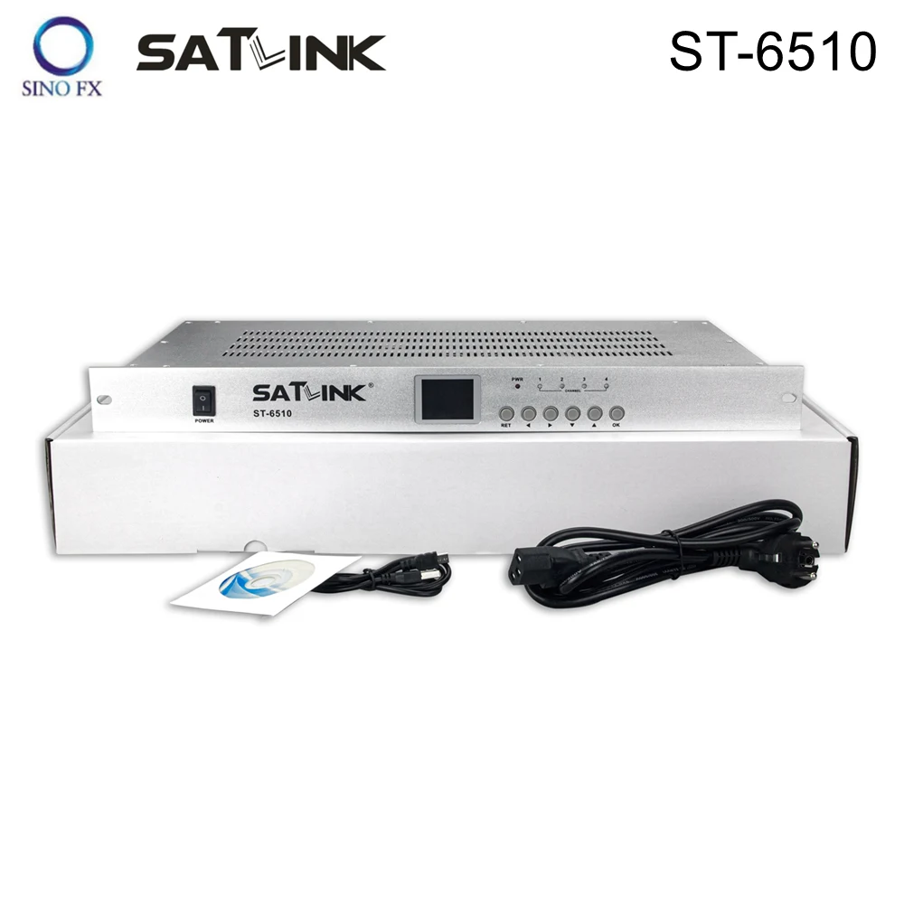 Фото Satlink ST-6510 4-режимный модулятор DVB-T HD 1080P MPEG4 с одной частотой и четырьмя каналами, превосходный для WS-7990 №2
