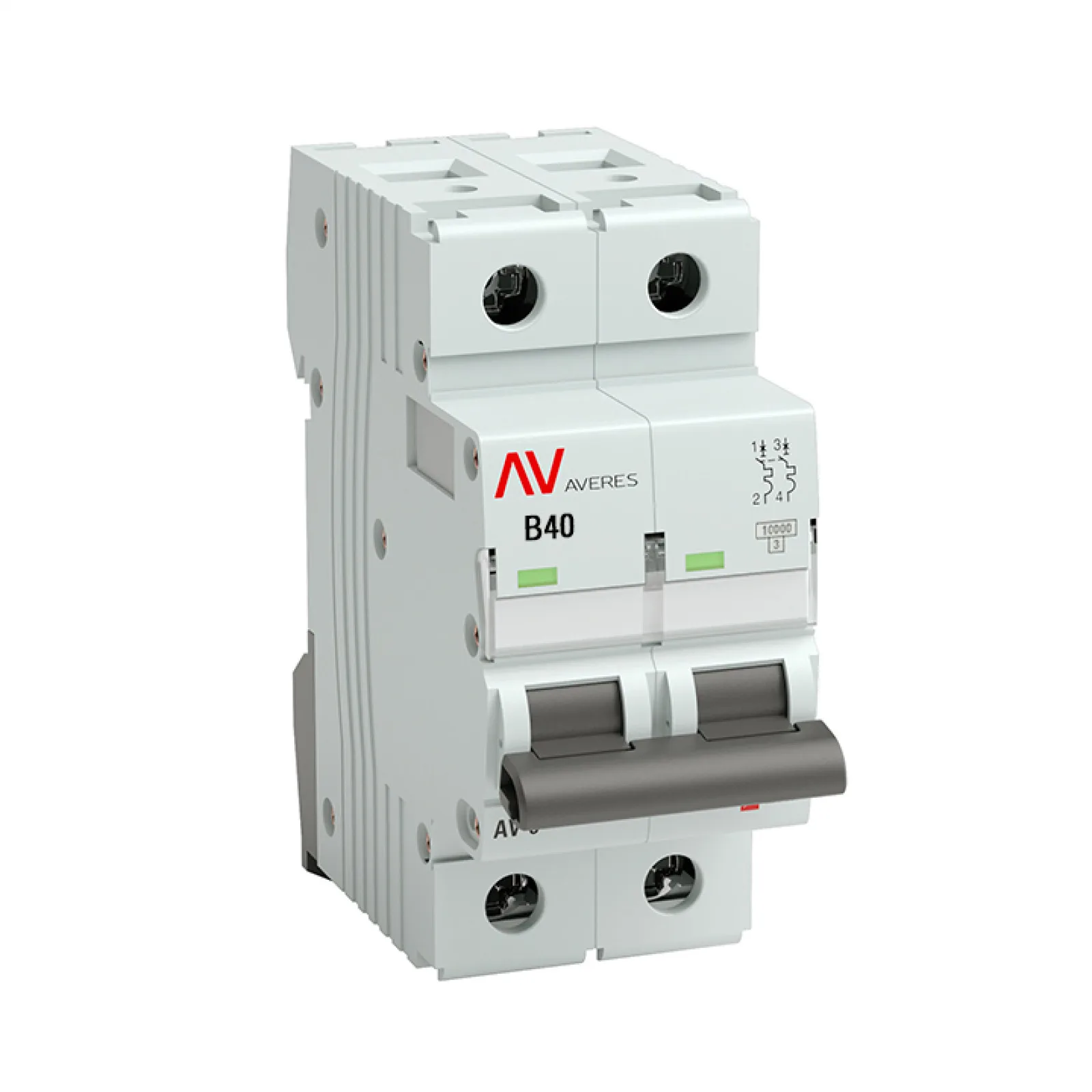 Выключатель автоматический AV-10 2P 40A (B) 10kA EKF AVERES - коробка (60 шт)