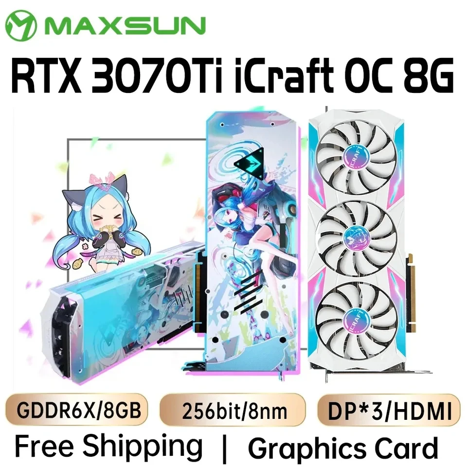 Фото Б/у видеокарты MAXSUN RTX 4070 4060TI 4060 3060 3060TI 3050 3070 GPU NVIDIA игровая видеокарта компоненты для настольного компьютера №5