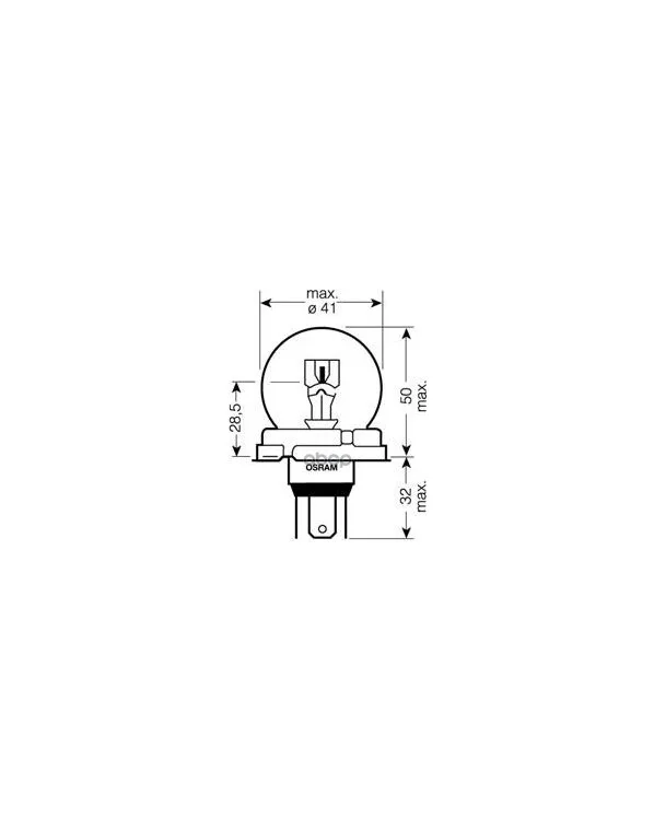 Лампа 64199 24v (75/70w) P45t-41 Osram арт. 64199
