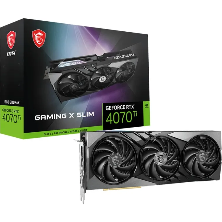 MSI VGA GEFORCE RTX 4070 TI GAMING X SLIM 12G RTX4070 TI 12GB GDDR6X 192B DX12 PCIE 4.0 X16 (3XDP 1XHDMI)