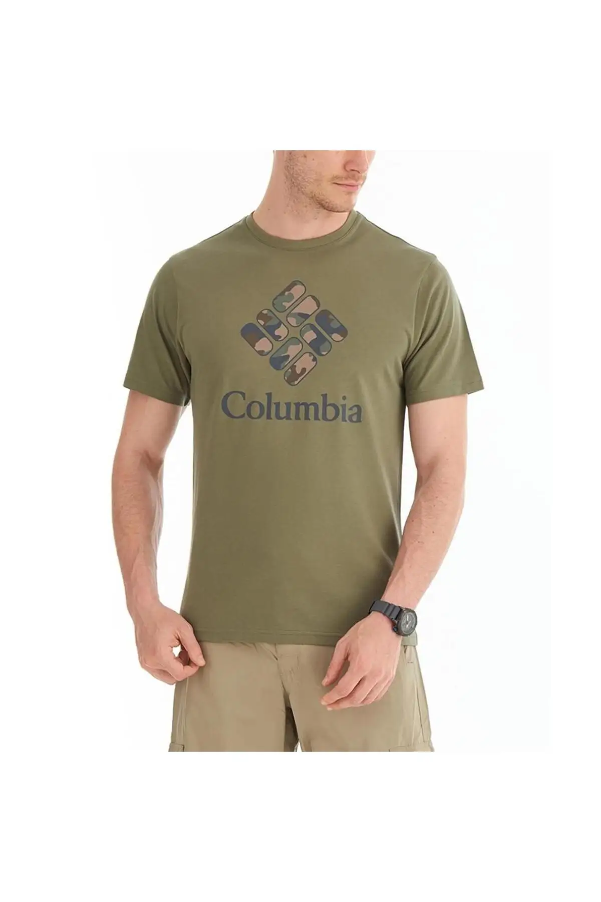 Columbia -  Cs0305 Csc Штабелированная камуфляжная футболка Ss Мужская футболка