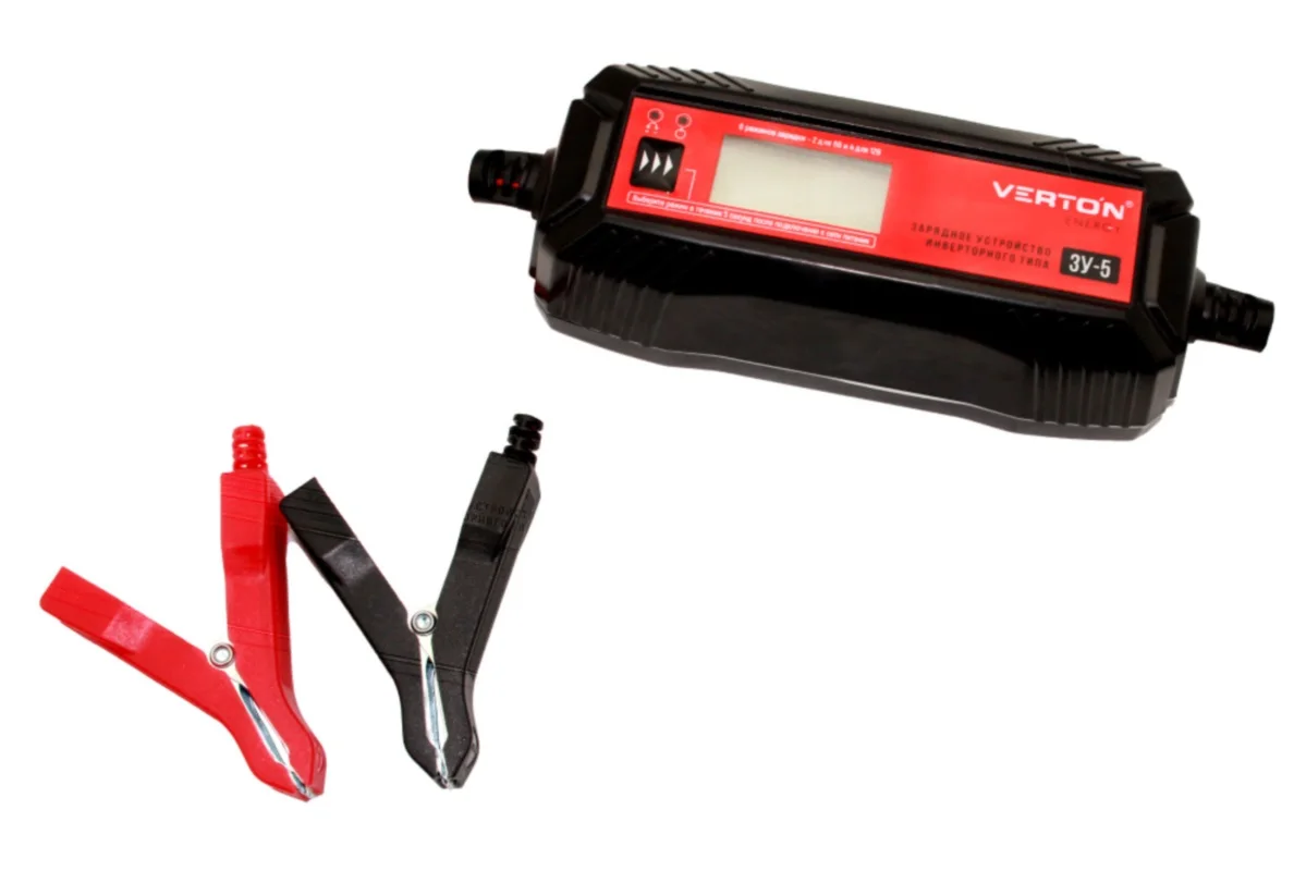 Фото Зарядное устройство VERTON Energy ЗУ-5 60Вт 6/12В 1,2-120Ah LCD №4