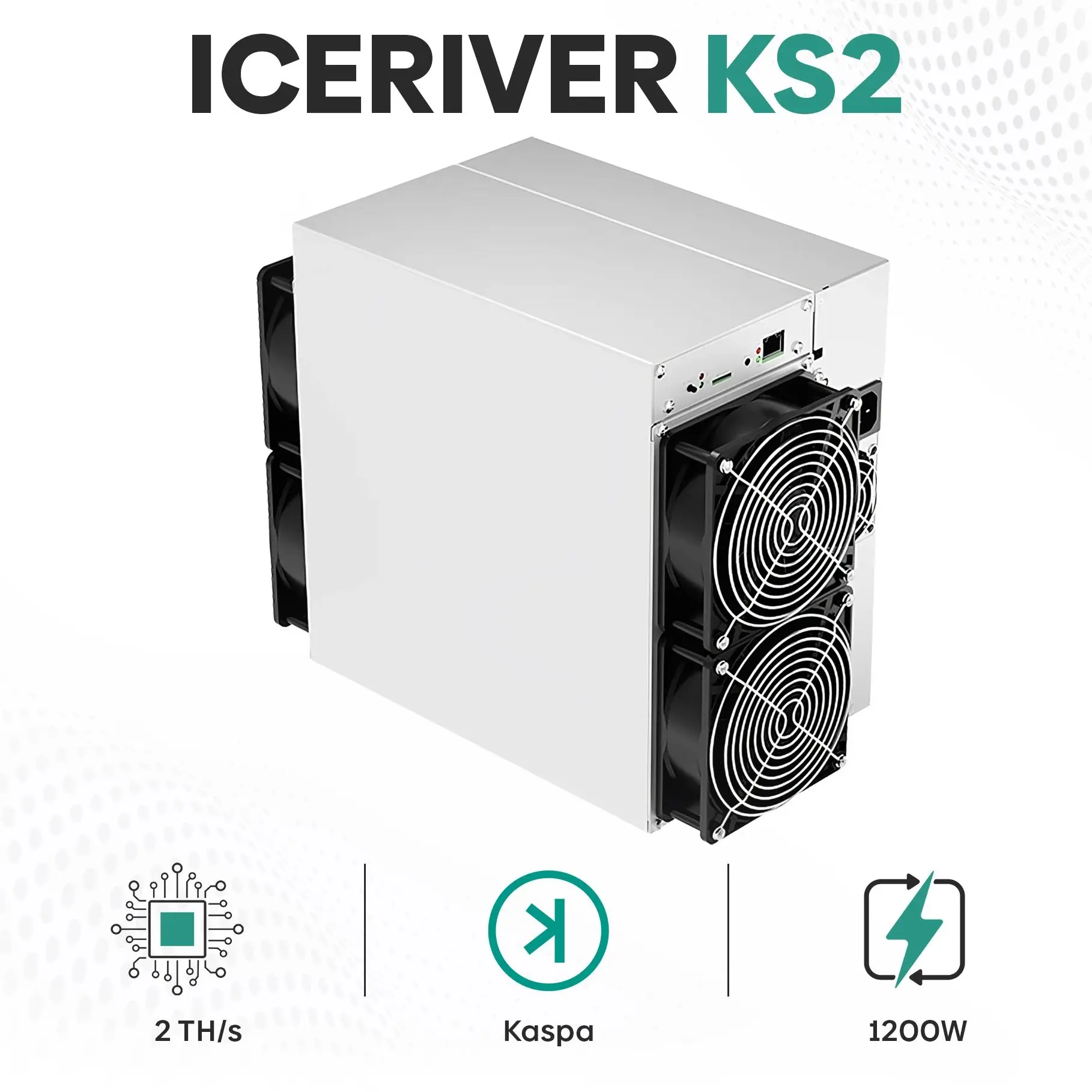 Большие скидки, продажа IceRiver KAS KS2, готовый к отправке с 2TH 600W Hashrate KAS Mining