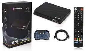 СОВЕРШЕННО НОВЫЙ комплект vSeeBox V3 Pro 8K HDMI, карта/привод 64 ГБ, расширитель Wi-Fi, клавиатура