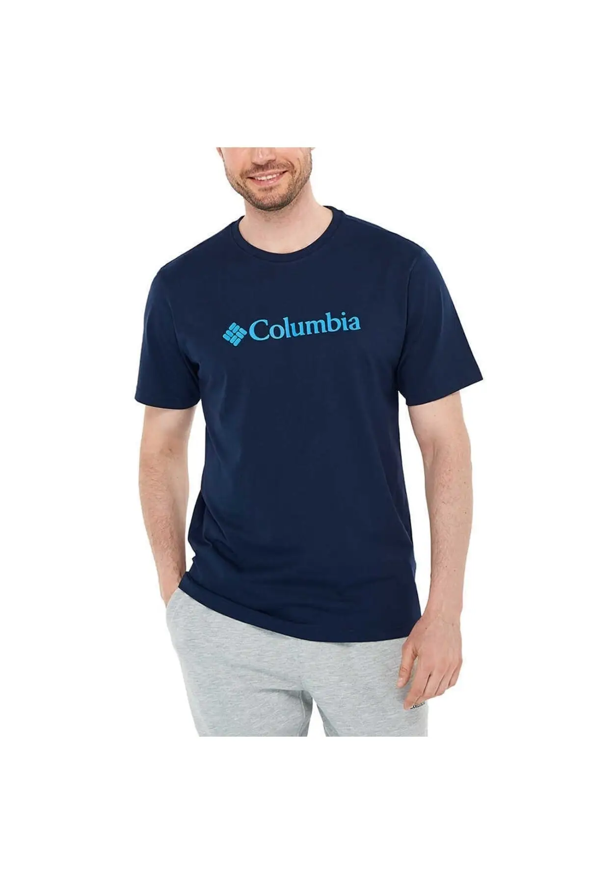 Columbia -  Csc M основной большой логотип матовый Ss Футболка Мужская футболка темно-синий Cs0287-466