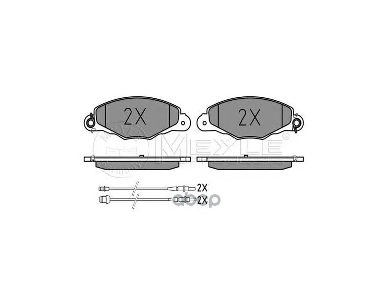 Колодки Торм.Пер./Дат. Citroen Xantia 1.9-3.0/2.0d-T/2.5td 5/94-10/00; Peugeot 406 2.0 Hdi 2/99,605 3.0 8/89-9/99  Bosch Meyl...