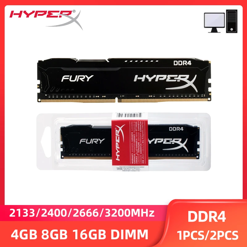 Оперативная память Hyperx Memória DDR4 16 ГБ 8 ГБ 3200 МГц 4 ГБ 2666 МГц 2400 МГц 2133 МГц Настольный компьютер UDIMM Охлаждающий жилет Память Ram