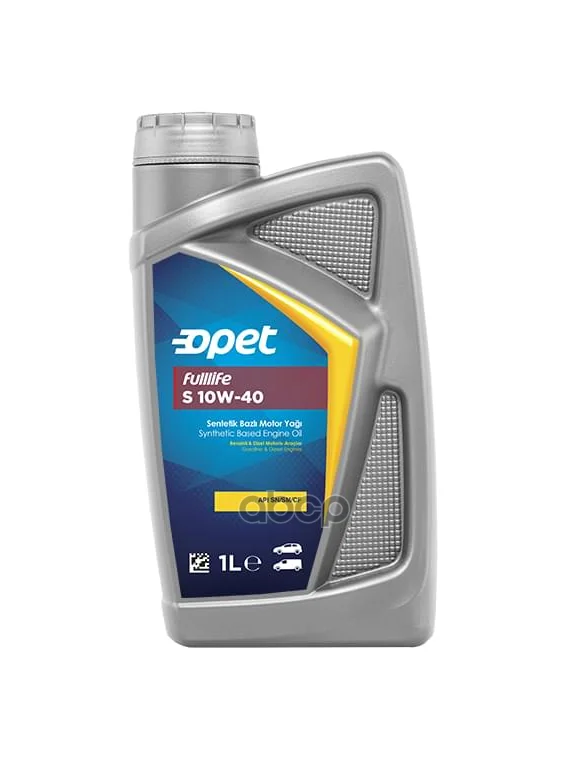 OPET Синт. Мот.Масло Fulllife S 10w-40 Cf/Sm/Sn (1л) Синт. Мот.Масло Для Бензиновых И Дизельных Двигателей.