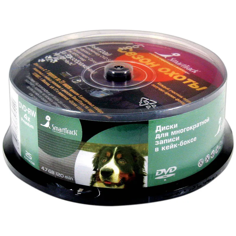 Smart Track Диск DVD-RW 4.7Gb 4x Cake Box (25 шт) ST000324