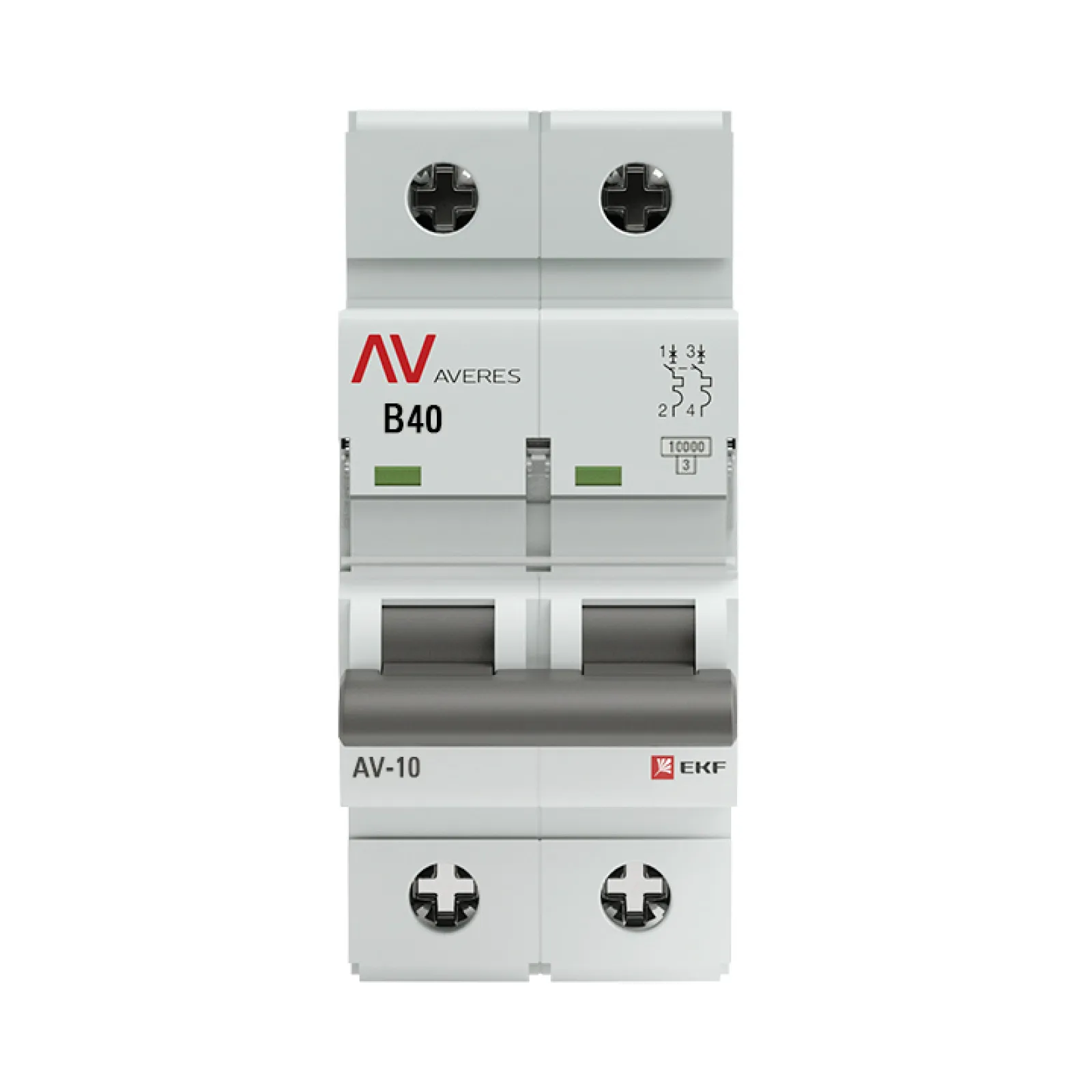 Фото Выключатель автоматический AV-10 2P 40A (B) 10kA EKF AVERES - коробка (60 шт) №2