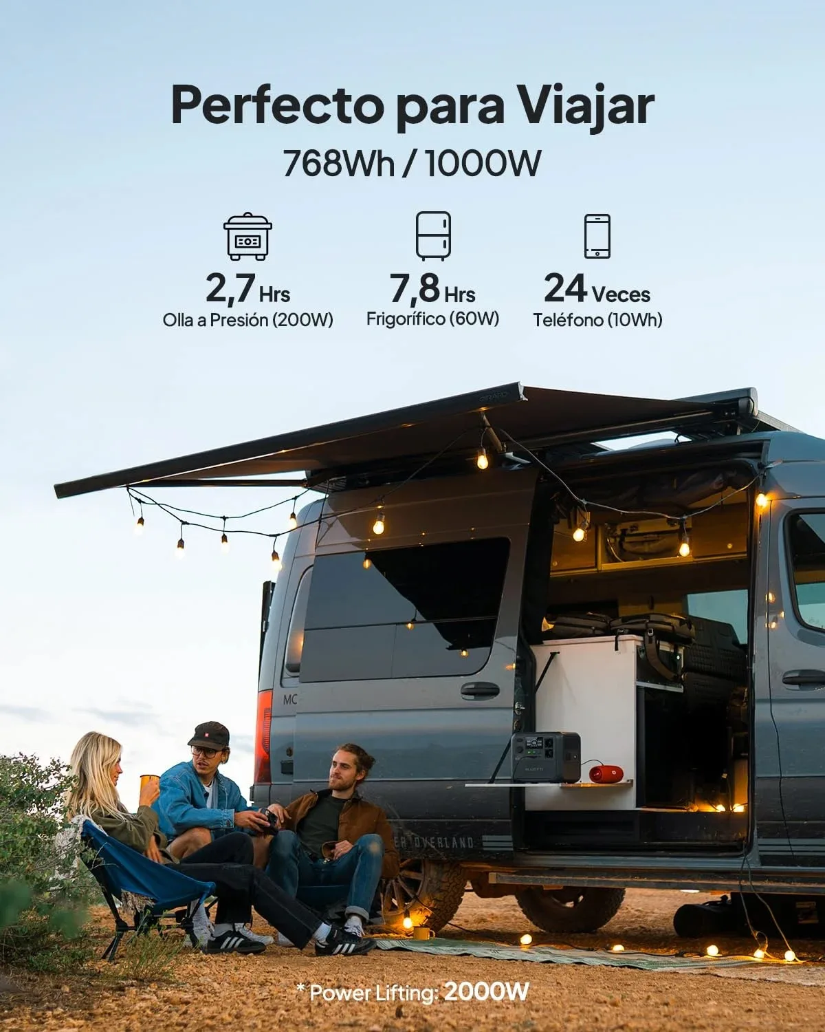 Фото Bluetti AC70 портативная электростанция с европейской вилкой 1000 Вт Втч LiFePO4 аккумулятор солнечный генератор для кемпинга рыбалки ТВ внешний аккумулятор №2