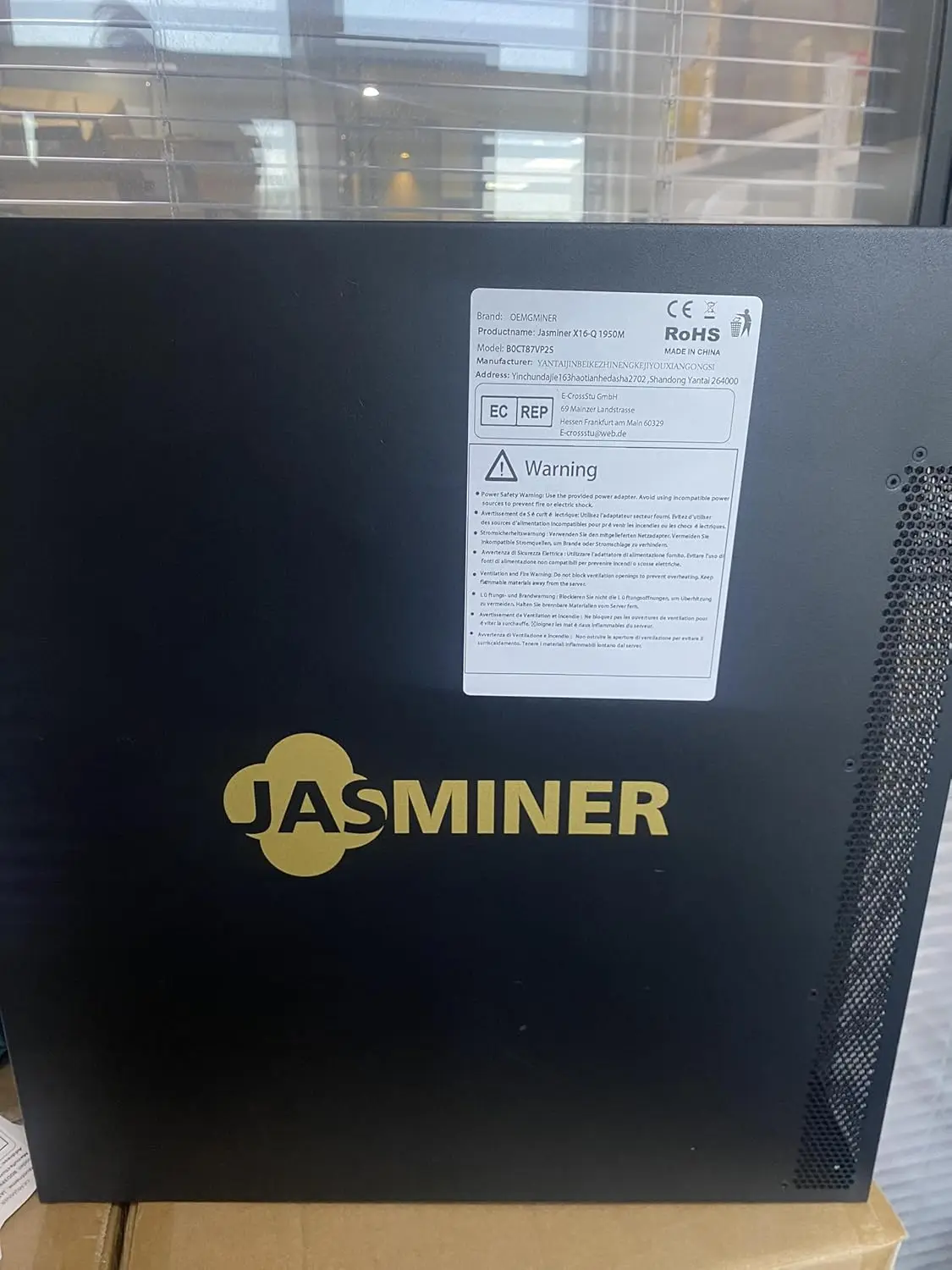 OA КУПИТЬ 2 ПОЛУЧИ 1 БЕСПЛАТНО Jasminer X16-Q 1950M 620W 8G и т. д. Ethereum Classic Ethf Miner High Throughput 3U Тихий сервер Версия Wi-Fi